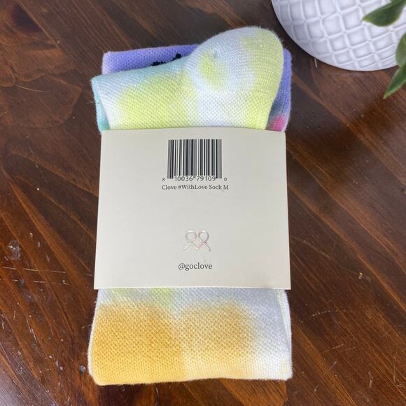 Clove Shoes Knee High Compression Socks Rainbow Tie Dye NEW Medium - Picture 6 of 6